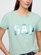 Футболка хлопковая женская GAP 46693694 XS Зеленая (1159850778) - изображение 3