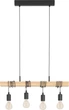 Підвісний світильник Eglo TOWNSHEND E27 4x60Вт Чорний/Коричневий 43512 (9002759435127) - зображення 1