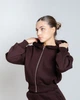 Жіночий костюм Pobedov Elegant Кофта + Штани шоколадний розмір L - зображення 3