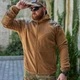 Флісова кофта R-Military Shark Skin з нейлоновими накладками койот розмір S - зображення 1