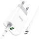 Зарядний пристрій Hoco C80A 20W PD QC3.0 Type-C + USB-A з кабелем USB-C to USB-C 1м, комплект швидкої зарядки - зображення 2