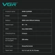 Аккумуляторная машинка для стрижки VGR V-640C BLACK, 6 насадок, LED дисплей, 9000RPM - изображение 2