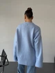 Женский базовый свитер голубого цвета 36395 One Size - изображение 4