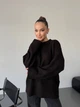 Жіночий базовий светр коричневого кольору 36394 One Size - зображення 2