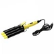 Плойка тройная VGR V-595 YELLOW, 5 режимов работы, керамическое покрытие, LED дисплей, 100 Вт - изображение 1