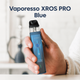 Под-система электронная сигарета Vaporesso XROS PRO подик на 1200 мАч Blue Pod система до 30 Вт 0.6 Ом синяя со сменным картриджем - изображение 9