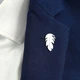 Значок из стали BROCHE брошь бижутерия Перо серебристый BRGV115239 - изображение 6