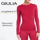 Женская бесшовная футболка из микрофибры с длинным рукавом Giulia LONGSLEEVE 01 L/XL Bordo-winterberry, базовый лонгслив - изображение 1