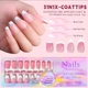 Гелевые типсы для наращивания Soft Gel с французским маникюром балерина М глянцевые 150 шт розовые с белым френчем (002) - изображение 4