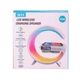 Портативна колонка з RGB-підсвічуванням BT/TF/Wireless Charger/USB/FM/AUX/Clock 15 Вт - зображення 6