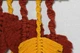 Натуральне настінне панно макраме Meloman Red+Yellow Leafs , 30 * 45 см в етно стилі, бохо - зображення 4
