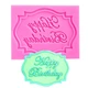 Молд кондитерский Happy Birthday 68 на 55 мм розовый - изображение 1