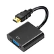 Переходник HDMI - VGA Black (адаптер-конвертер) 1080Р - изображение 1