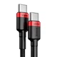 Кабель Baseus Cafule USB-C to USB-C PD 2.0 100W 5A Flash Charging 2m Black/Red (CATKLF-AL91) - изображение 4
