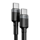 Кабель Baseus Cafule USB-C to USB-C PD 2.0 100W 5A Flash Charging 2m Black (CATKLF-ALG1) - изображение 4