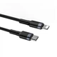 Кабель Baseus Cafule USB-C to Lightning 18W PD 18W 1m Black/Gray (CATLKLF-G1) - зображення 4
