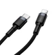 Кабель Baseus Cafule USB-C to Lightning 18W PD 18W 1m Black/Gray (CATLKLF-G1) - зображення 5