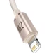 Кабель Baseus Crystal Shine Series USB 2.0 to Lightning 2.4A Fast Charging 1.2m Pink (CAJY001104) - зображення 2