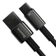 Кабель Baseus Tungsten Gold USB 2.0 to USB-C PD 100W 6A Fast Charging 1m Black (CAWJ000001) - зображення 4