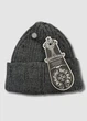 Зимняя шапка докер с металлической фурнитурой Chrome Hearts 55-58 см Темно-серый - изображение 3