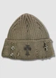 Зимняя шапка докер с металлической фурнитурой Chrome Hearts 55-58 см Капучино - изображение 1