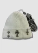 Зимняя шапка докер с металлической фурнитурой Chrome Hearts 55-58 см Белый - изображение 2