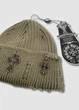 Зимняя шапка докер с металлической фурнитурой Chrome Hearts 55-58 см Капучино - изображение 4
