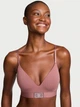 Бюстгальтер женский Victoria's Secret The T-Shirt Shine Patch Wireless Bra Vintage Rose (34D) - изображение 1