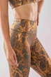 Спортивные леггинсы Amelia Activewear Emery Metallic Leggings, серые с медным принтом, размер M - изображение 2