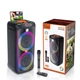 Беспроводная караоке колонка с микрофоном, пультом и RGB-подсветкой Sing-e ZQS6238 Черный - изображение 2
