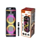 Беспроводная караоке колонка с микрофоном, пультом и RGB-подсветкой Sing-e ZQS8283 Черный - изображение 2