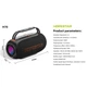 Портативна колонка Bluetooth HOPESTAR H70 RGB 80W, 12000mAh Чорна - зображення 3