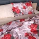 Простынь MirSon Евро 200x220 см 22-1438 Royal Red Roses (2200012405529) - изображение 5