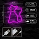 Портативный неоновый светильник-ночник "Котик" розовый на батарейках/USB 17*23.5 см - изображение 4