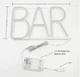 Портативная декоративная неоновая вывеска "BAR" синяя на батарейках/USB 29*14.5*2 см - изображение 6