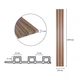 Декоративна рейка Sticker Wall SW-00003001 200х27х2900 мм дерево - зображення 3
