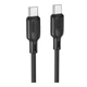 Кабель USB Borofone BX113 Silicone, Type-C to Type-C, 60W, 3m, Черный - изображение 1