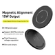 Зарядний пристрій Qi BASEUS Simple Magnetic Wireless Charger (suit for IP12) 15W (WXJK-E02) black - зображення 2