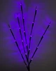 LED светильник ветка 20 ламп, фиолетовый свет, на батарейках, декор интерьера - изображение 3