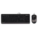 Комплект (клавиатура и мышь) A4Tech Fstyler F1010, USB, 1.5m, Black/Grey - изображение 1