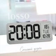 Часы настольные электронные LCD Losso Premium LARGE c термометром (серебристые), будильник - изображение 6