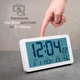 Годинник настільний електронний LCD LOSSO "LC Day" з термометром та гігрометром, білий - зображення 4