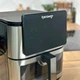 Аерогриль Rainberg RB 2321 4200W аерофрітюрниця безмасляна для приготування без олії з 2 Тенами 12,5 л та сенсорним керуванням Срібляста з чорним - зображення 5