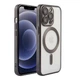 Чохол TPU Metallic Chrome Full Camera with Magsafe для iPhone 12 Pro Chrome Black - изображение 3