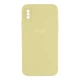 Чохол Silicone Case Square Full Camera для iPhone X/Xs 60.Crem Yellow - изображение 1
