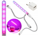 USB Фітолампа LED для Рослин та Розсади 10W з пнучким подовжувачем та адаптером Grow Light Full Spectrum - зображення 6