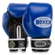 Перчатки для бокса и единоборств кожаные Boxer 2001 Blue-Black 12 унций - изображение 1
