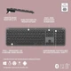 Клавіатура бездротова Logitech Signature Slim K950 US Graphite USB (920-012465) ( Сірий ) 22177 - зображення 5