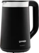 Электрочайник Gorenje K17TRDW с объемом 1.7 л электрический сетевой дисковый чайник с LED дисплей регулировкой температуры и технологией Strix контроль для дома 2200 Вт Черный - изображение 6