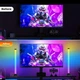 Світлодіодні панелі 27,5см 2шт RGB Ambiance з APP Smart від USB та пультом, чорні - зображення 2